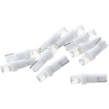 10 Ampoules Led T5 Wedge 12v Blanc Intérieur Voiture Tableau De Bord 1.2w