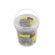 Cubo De 60 Tornillos Tf Tx 6x100 Mm + Broca T25 Suki