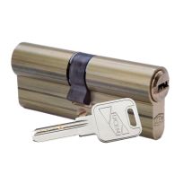 UCEM Sicherheitszylinder 33 x 33 mm – Messing – 6 Stifte – Doppelkupplung – 5 Schlüssel – Hoher Schutz für Zuhause