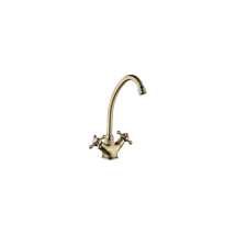 Esmebra - Grifo Monobloc Fregadero Atenas Curvo Bronce, 29cm(alto) 15.4cm(largo).