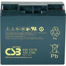 Csb Battery Evx 12170 Evx12170 Bleiakku 12 V 17 Ah Blei-vlies (agm) (b X H X T) 181 X 167 X 76 Mm M5