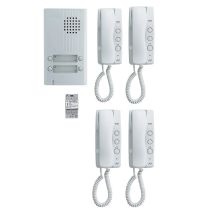 Audio-kit Mit 4 Tasten, 4 Hörern Und 1 Transformator - Kitda4 - Aiphone