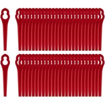 Lot De 100 Lames De Rechange Compatibles Avec Coupe-bordure Einhell Sans Fil - Lame En Plastique Pour Débroussailleuse Einhell
