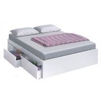 Cama Kendra Blanco Artik (blanco Mate) 156cm (ancho) X 37cm (alto)