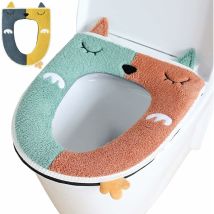 2 Piece Toilet Seat Cover, Universal Toilet Seat With Zipper Antibacterial Washable Toilet Seat Cover, Toilet Seat Fabric, Toilet Seat Cushions