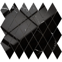 Ilcom Mosaico In Gres Su Rete Per Bagno E Cucina 29.2 Cm X 25cm - Black Veins Caro