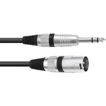 30225197 Xlr Câble Adaptateur [1x Xlr Mâle 3 Pôles - 1x Jack Mâle 6,3 Mm (stéréo)] 5.00 M Noir - Omnitronic