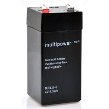 Batterie Plomb Agm Mp4.5-4 4v 4.5ah F6.35 - Multipower