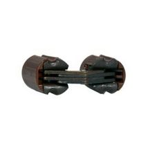 10pz Cerniere Invisibili Cilindriche In Acciaio Bronzato E Nylon Marrone - Mm.14 - Incasso Mm.14x16,5p. (493)