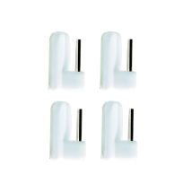 Support adhésif pour tringle à rideau – Blanc – 4 pièces – Longueur, Matières, Largeur, Finition métal, Forme – Cessot