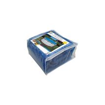 Cubierta de piscina redonda de burbujas 7,31 x 3,65 m – Grosor 180 micras – Tratamiento anti-UV – Color azul