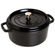 Staub La Cocotte 28cm Round, Black, Cast Iron