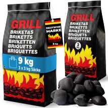 Markenartikel - Deuba Bbq Charcoal Briquettes Long Lasting Burn Time Easy To Light Coal Low Smoke Barbecue Oven Fuel Restaurant Grade Premium Grill 