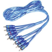 Cavo RCA Sinustec 6,50 m - Blu trasparente - 4 canali