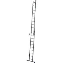 Krause – Scala Scorrevole Professionale Stabilo + S – Altezza di lavoro 6700 mm, Portata 150 kg, 2 x 12 gradini, Profondità gradini 80 mm