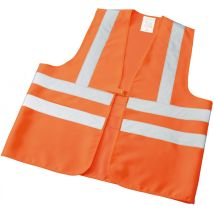 Gilet di visibilità arancione – 80% poliestere, 20% cotone – Taglia universale – EN ISO 20471 classe 2