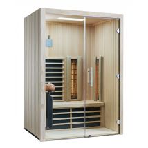 Infraworld - Infrarotkabine Triosol Glas 145 Vg Tanne Abc-strahler/salzverdampfer 145x112 Cm