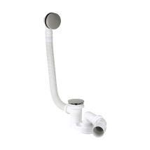 Universelle Badewannen-ablaufsäule Mit Überlaufabdeckung Und Edelstahl-ablauf Cgs Tksk14-inox Rostfreier Stahl