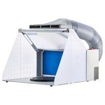 Airbrush Spritzkabine, Airbrush-farbspritzkabinen-set 4 M³/min, Mit Led-leuchten, Abluftventilator Und Abluft-verlängerungsschlauch, Zum Bemalen Von 