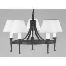 Impex – Blenheim Suspension Light – Sterling Iron – 60 Watts – Height 32 cm – Length 48 cm