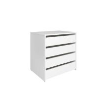 Cajonera 4 Cajones Teruel Acabado Blanco. 61.8cm(alto) 40cm(ancho) 45cm(fondo)