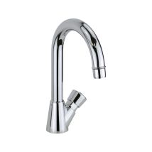 Rubinetterie Mcm - Rubinetto Temporizzato Monoacqua Canna Alta Girevole In Ottone Cromato Mcm 909101 8/12 Secondi