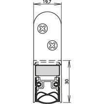 Guarnizione Porta Schall-ex Ultra Ws 1-290 2-s.l.958mm Alu.argento Per Hlt Athmer