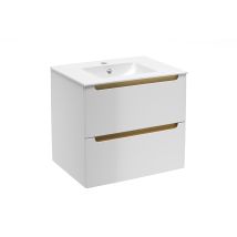 Mobile Bagno Natural Stilla 60x60x45 Cm Bianco Con Lavabo (stillad06056u1) - Naturel