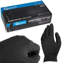 Guanti In Nitrile Con Impugnatura Solida, 50 Pezzi, Taglia M, Neri (10)