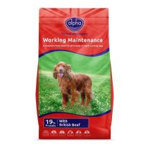 Alpha – Worker Maintenance Dog Food 15kg – Low Energy Diet for Working Dogs – 19% Protein – 8% Oil