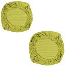 Yellow-2pcs Round Stool Cover Universal Stool Covers Chair Seat Cover Slipcover