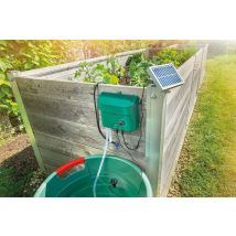 Solar Bewässerungssystem Waterdrops – Automatische Pflanzenbewässerung – 15 Tropfauslässe – 0,5 bis 6 l Fördermenge – 2 m Zuleitungskabel