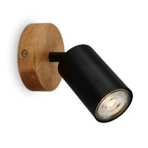 B.k.licht - Lampada Da Letto A Led Interruttore On/off Flessibile Gu10 5 W Nero Metallo Briloner
