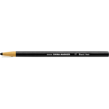 Dixon China Marker schwarz – 170 mm – für Glas, Kunststoff, Papier, Metall – abziehbare Hülle – langlebige Markierungen