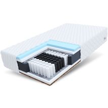 Matratze 140x200 Taschenfederkern Laval 7 Zonen H3 H4 20 Cm Kokos Hr Schaum Klimafaser Polyurethanschaum Jersey