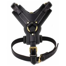 Lablanc - Leather Working Dog Harness With Handle Ideal For Dog Sport (size L, Bust 64-86cm)