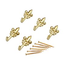 Goldene Bilderhaken 32 mm glänzendes Gold 5 Stück
