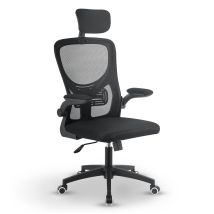 Chaise De Bureau Juskys Baltimore Avec Roulettes Et Accoudoirs - Chaise De Bureau Ergonomique Et Réglable En Hauteur - Chaise Pour Bureau - Fauteuil 