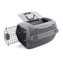 Caisse De Transport Pour Chat M.pets Eco Giro - Cage En Plastique - Taille M - Gris