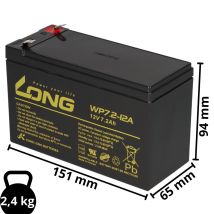 Bleiakku Kompatibel Kinderfahrzeug 6058 12v 7,2 Ah F2 Accu