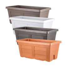 Fioriera Rettangolare Cm 40 X 21,5 X 17 - Cappuccino (con Sottovaso)
