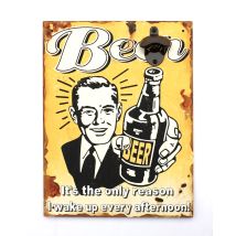 Dandibo - Wandbild Beer Mit Flaschenöffner 40 Cm Bieröffner 21261 Gelb Wandflaschenöffner