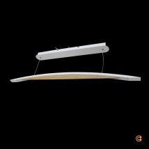 B-Ware Fabas Luce Led Hängeleuchte Cordoba Länge 110 Cm Metall Holz Dimmbar Deckenla363