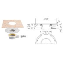 Schluter - Kerdi Drain Base Set Scarico Orizz. Dn40