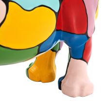 Dekorative Nashornfigur Größe L Kuathé Aus Polyresin 104x26x47 Cm Mehrfarbig