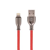 Forever - Tornado Ios Anti-bruch Nylon Geflochten Robust Ladekabel Daten Transfer Kabel 3a Ladegerät In Rot