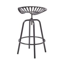 Esschert Design - Homescapes Vintage Style Metal Black Adjustable Tractor Seat - Black