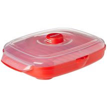 Sistema Easy Bacon Recipiente Microondas Rojo 0.95 L