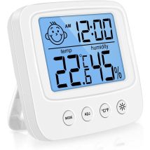 Dpzo - Termómetro Higrómetro Digital De Alta Precisión Para Interiores, Termómetro Digital De Escritorio Con Monitor De Temperatura Y Humedad, 