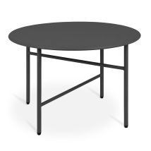 Mesa Auxiliar Redonda Claro Ø 53 Cm Negro - Bomoe